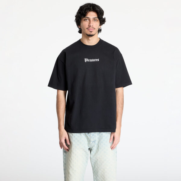 Póló PLEASURES Burn Again T-Shirt Black S-alacsony-ár