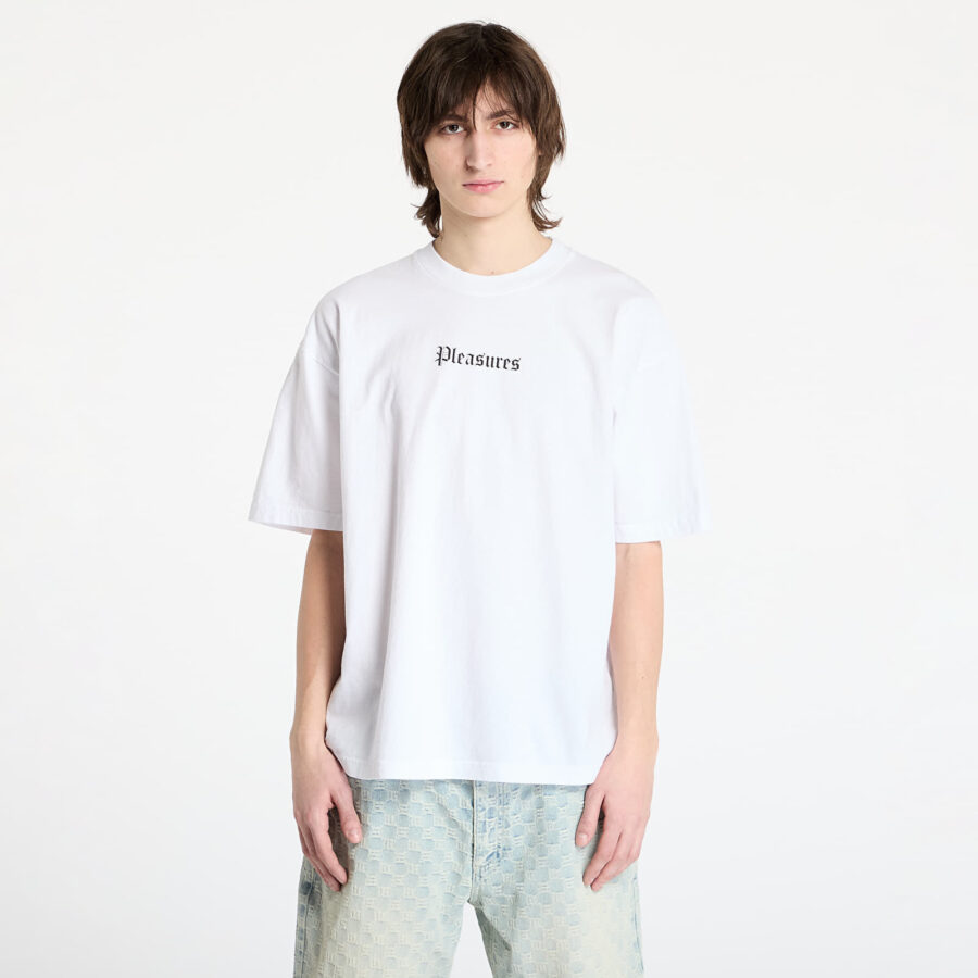 Póló PLEASURES Burn Again T-Shirt White S-alacsony-ár