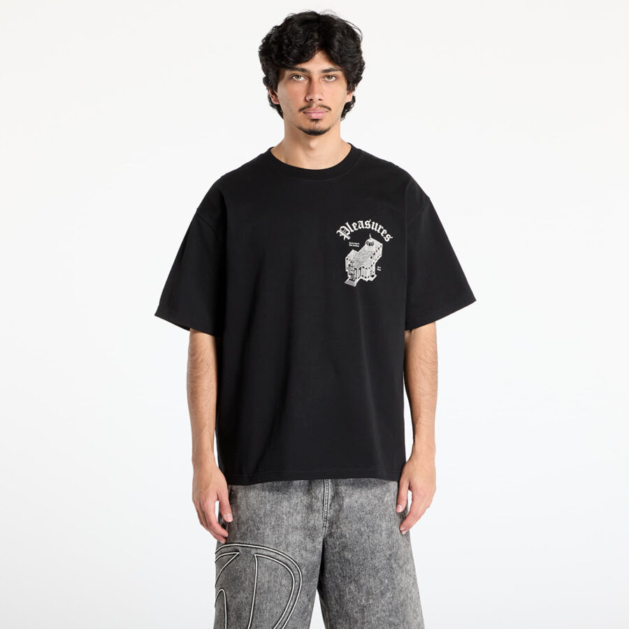 Póló PLEASURES Chapel Heavyweight Shirt Black S-alacsony-ár