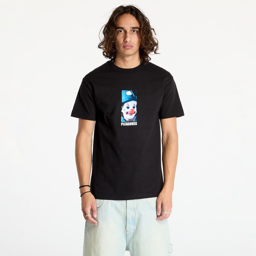 Póló PLEASURES Clown T-Shirt Black S-alacsony-ár