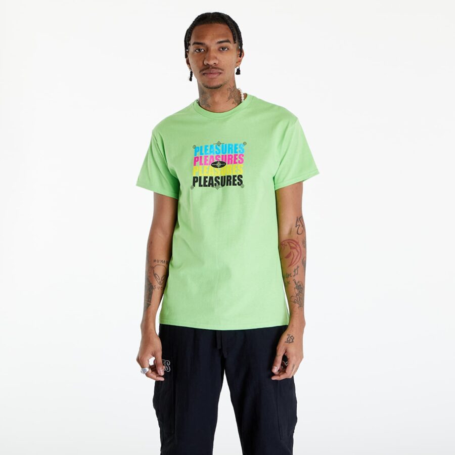 Póló PLEASURES Cmyk T-Shirt Lime S-alacsony-ár