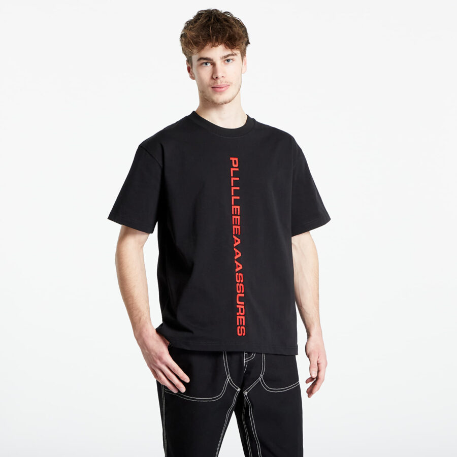 Póló PLEASURES Drag Heavyweight T-Shirt Black S-alacsony-ár