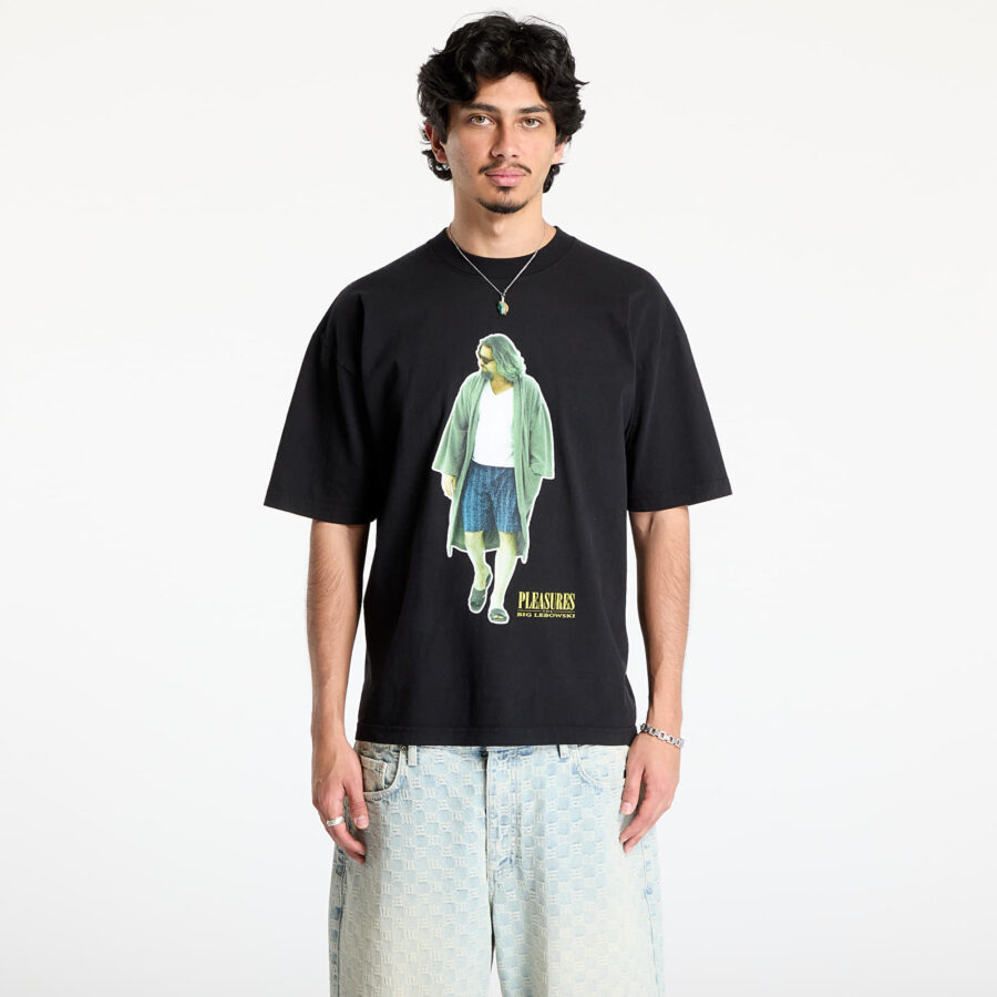 Póló PLEASURES Dude T-Shirt Black S-alacsony-ár