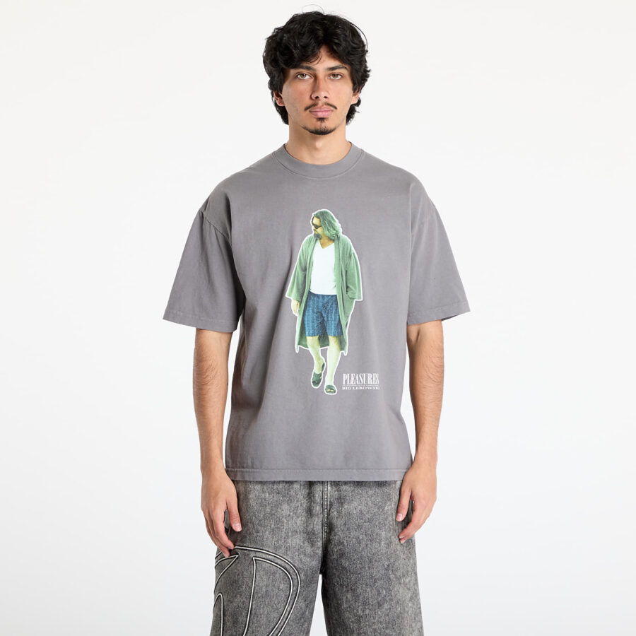 Póló PLEASURES Dude T-Shirt Charcoal S-alacsony-ár