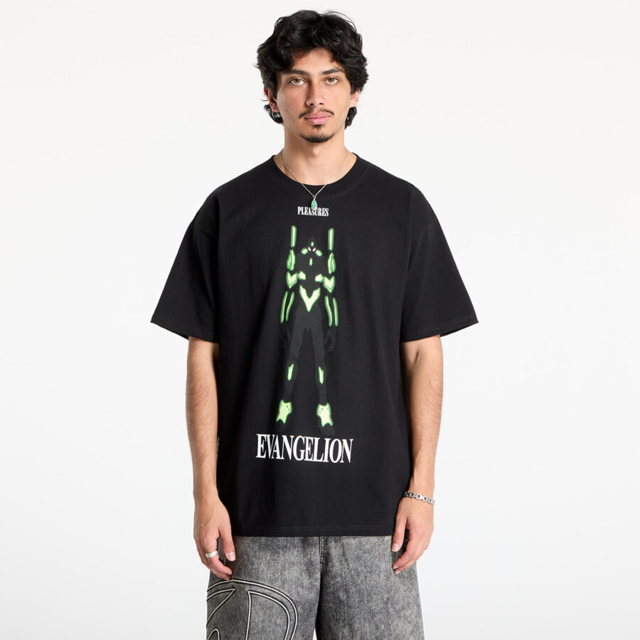 Póló PLEASURES Eva 1 T-Shirt Black S-alacsony-ár