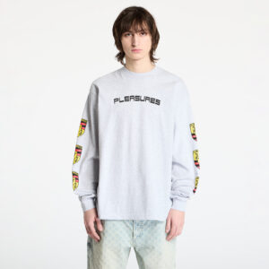 Póló PLEASURES Fast Life Long Sleeve Ash Grey M-alacsony-ár