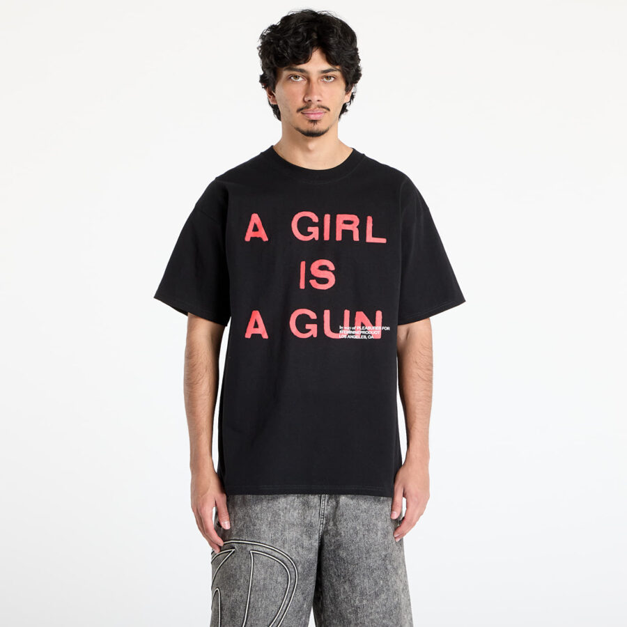 Póló PLEASURES Girl Is A Gun T-Shirt Black S-alacsony-ár