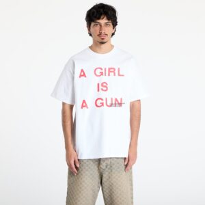 Póló PLEASURES Girl Is A Gun T-Shirt White S-alacsony-ár