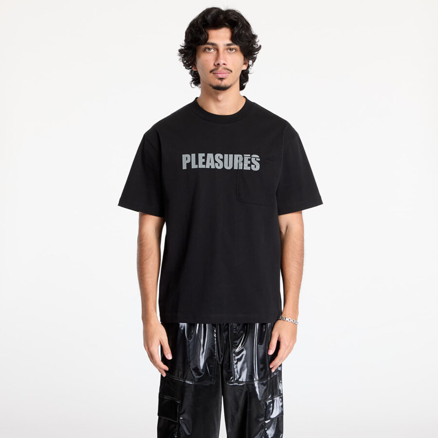 Póló PLEASURES Impact Pocket Heavyweight Shirt Black S-alacsony-ár