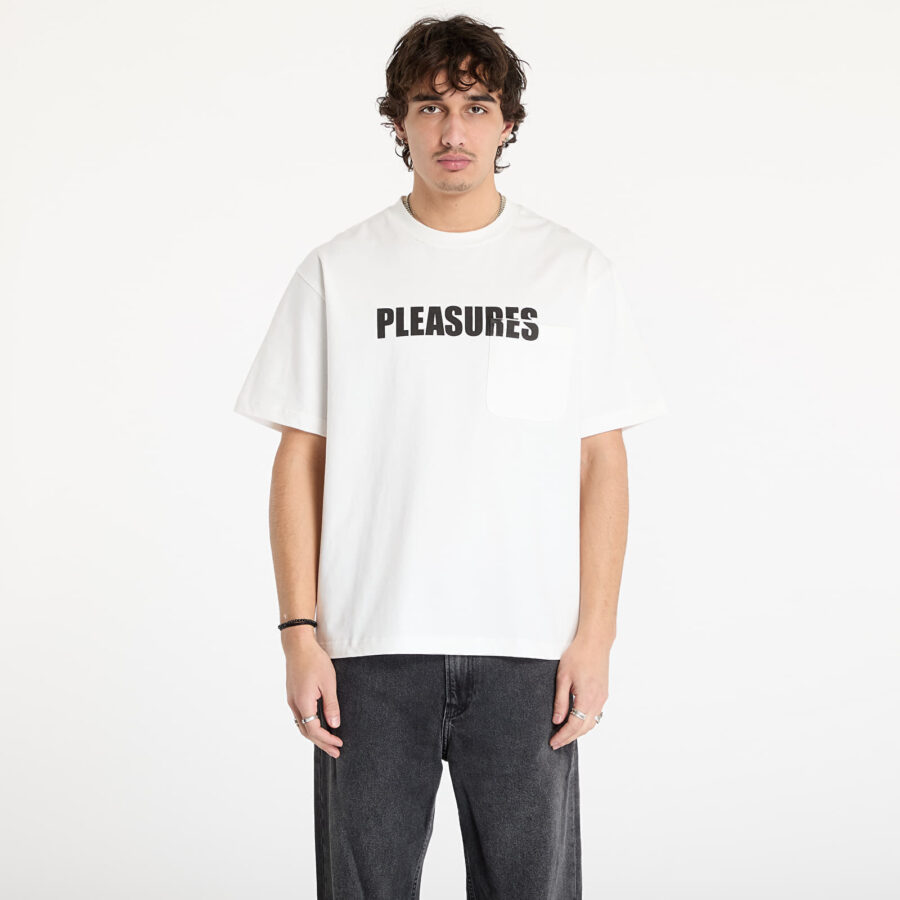 Póló PLEASURES Impact Pocket Heavyweight Shirt White S-alacsony-ár
