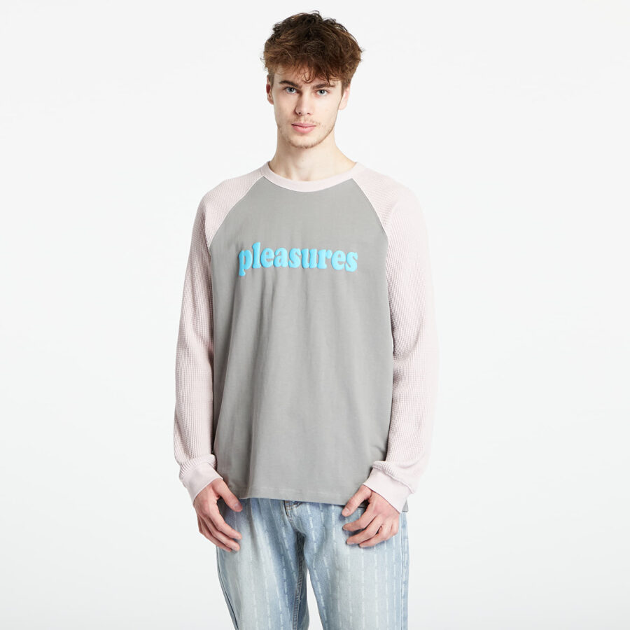 Póló PLEASURES Intercourse Raglan Long Sleeve Grey S-alacsony-ár