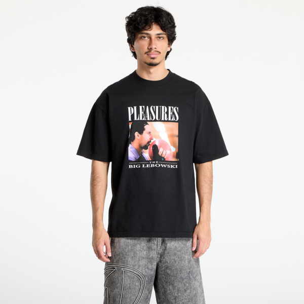 Póló PLEASURES Lick T-Shirt Black S-alacsony-ár