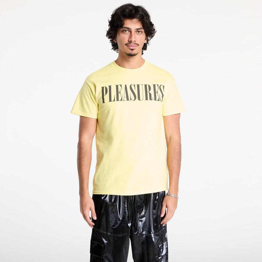 Póló PLEASURES Onyx 24 T-Shirt Cornsilk S-alacsony-ár