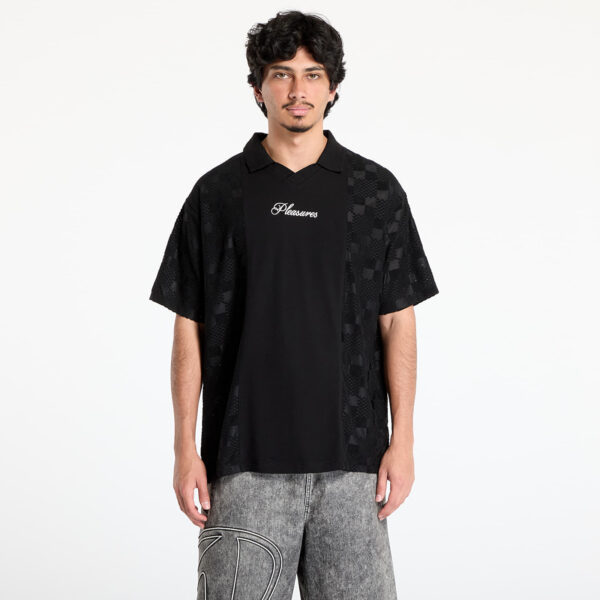 Póló PLEASURES Planets Polo Black S-alacsony-ár
