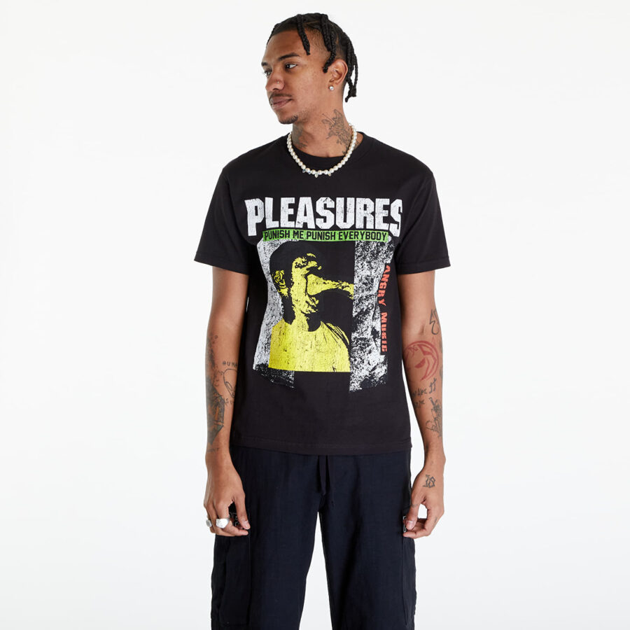 Póló PLEASURES Punish T-Shirt Black S-alacsony-ár