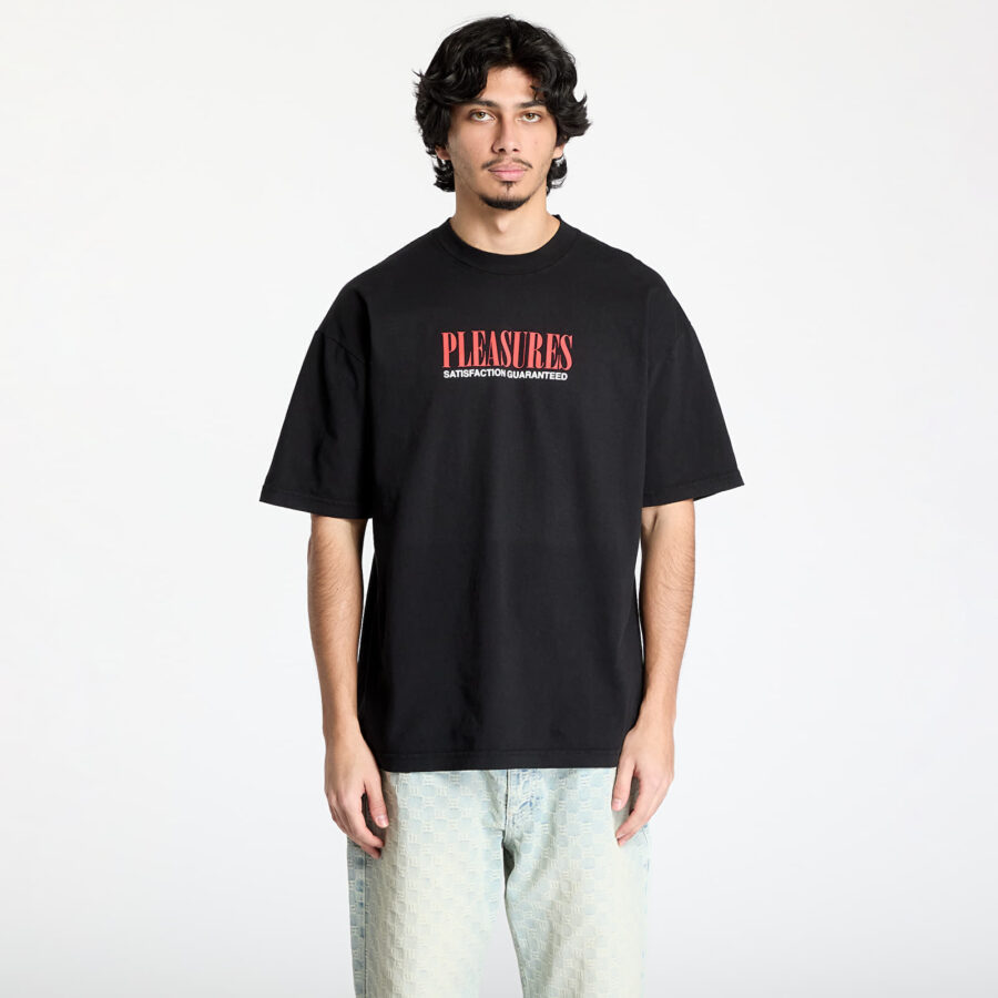 Póló PLEASURES Satisfaction T-Shirt Black XL-alacsony-ár