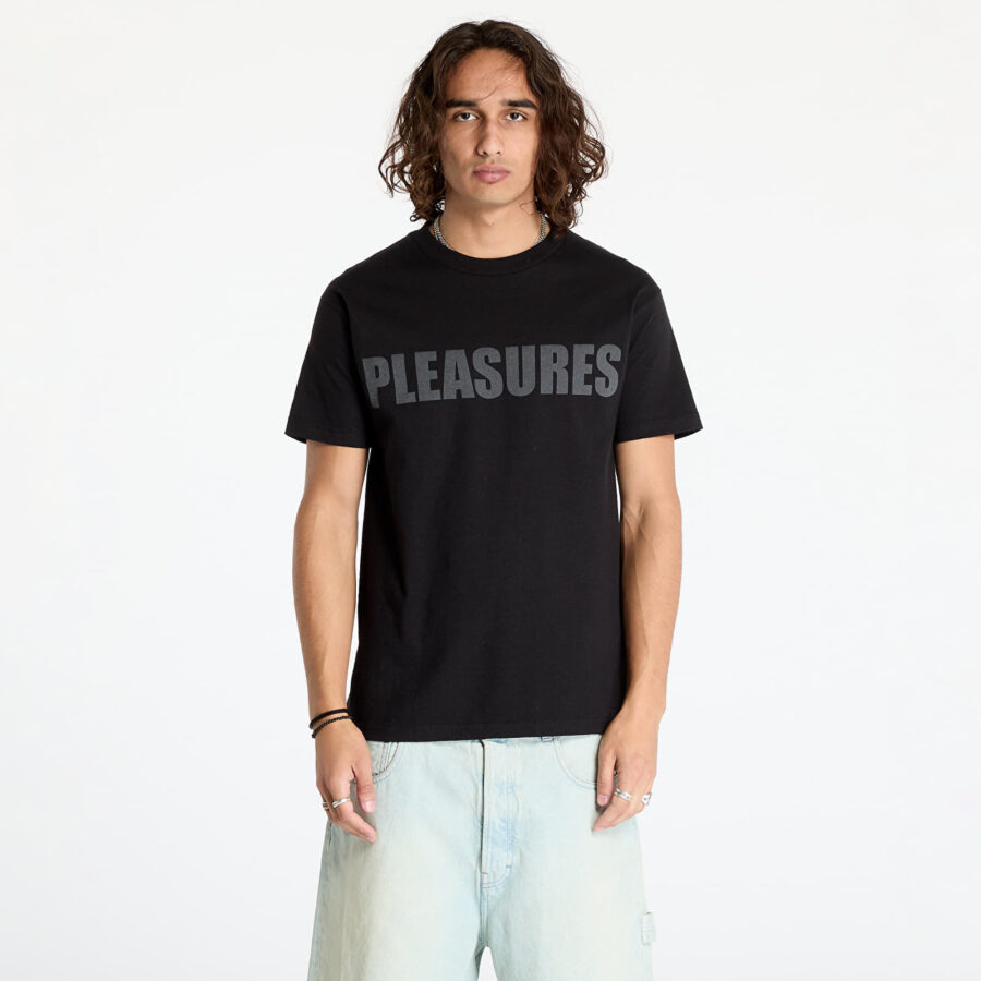 Póló PLEASURES Security T-Shirt Black S-alacsony-ár