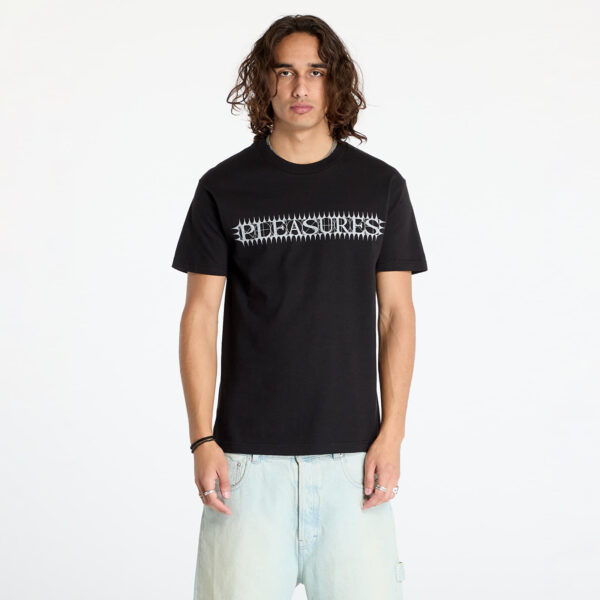 Póló PLEASURES Spike T-Shirt Black S-alacsony-ár