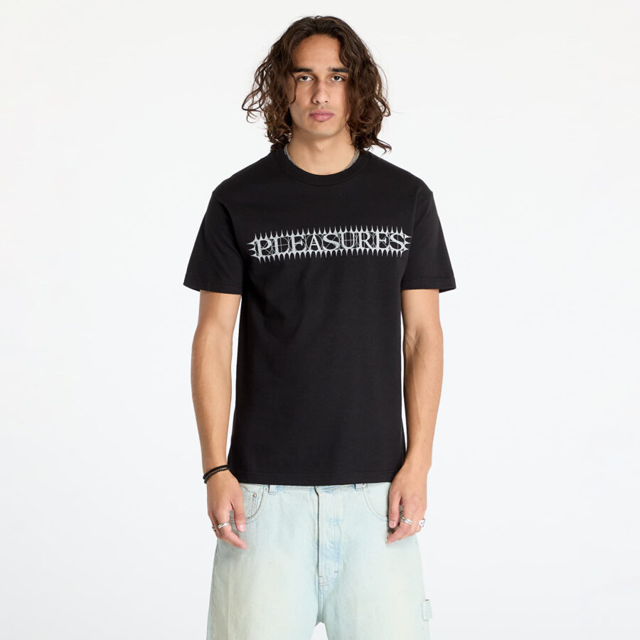 Póló PLEASURES Spike T-Shirt Black S-alacsony-ár