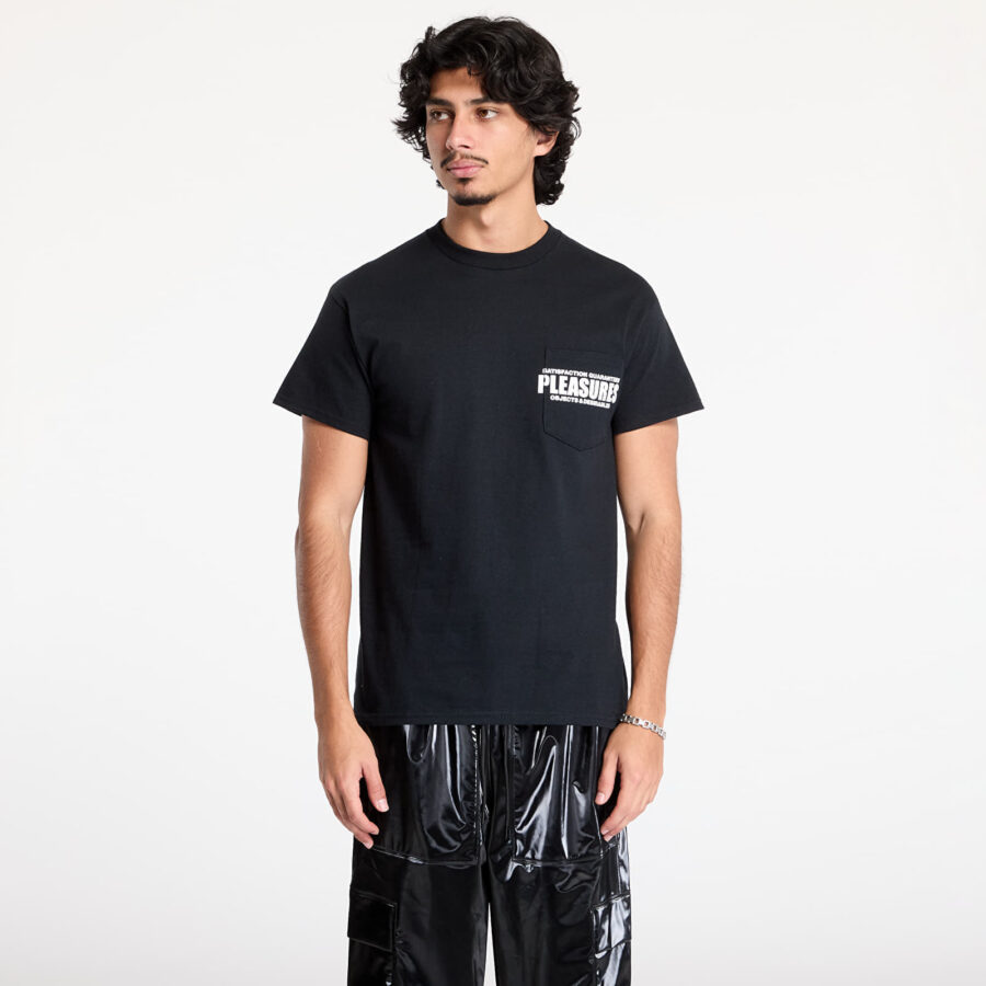 Póló PLEASURES Staff Pocket T-Shirt Black S-alacsony-ár