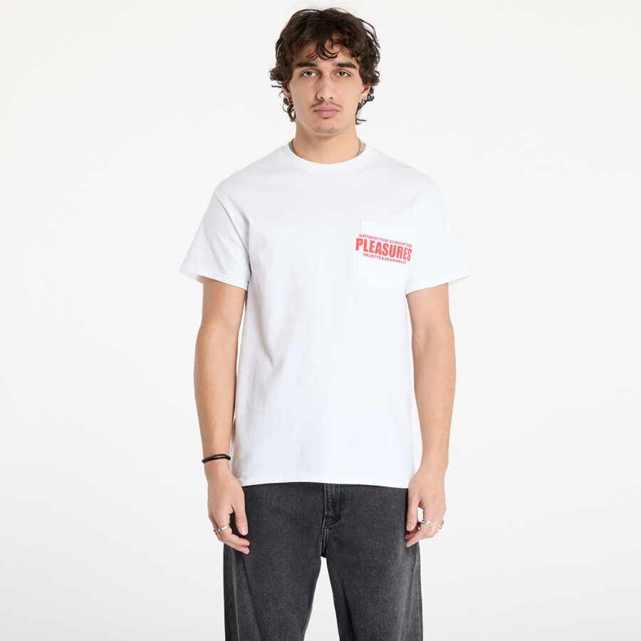 Póló PLEASURES Staff Pocket T-Shirt White S-alacsony-ár