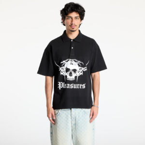 Póló PLEASURES Tradition Polo Shirt Black S-alacsony-ár