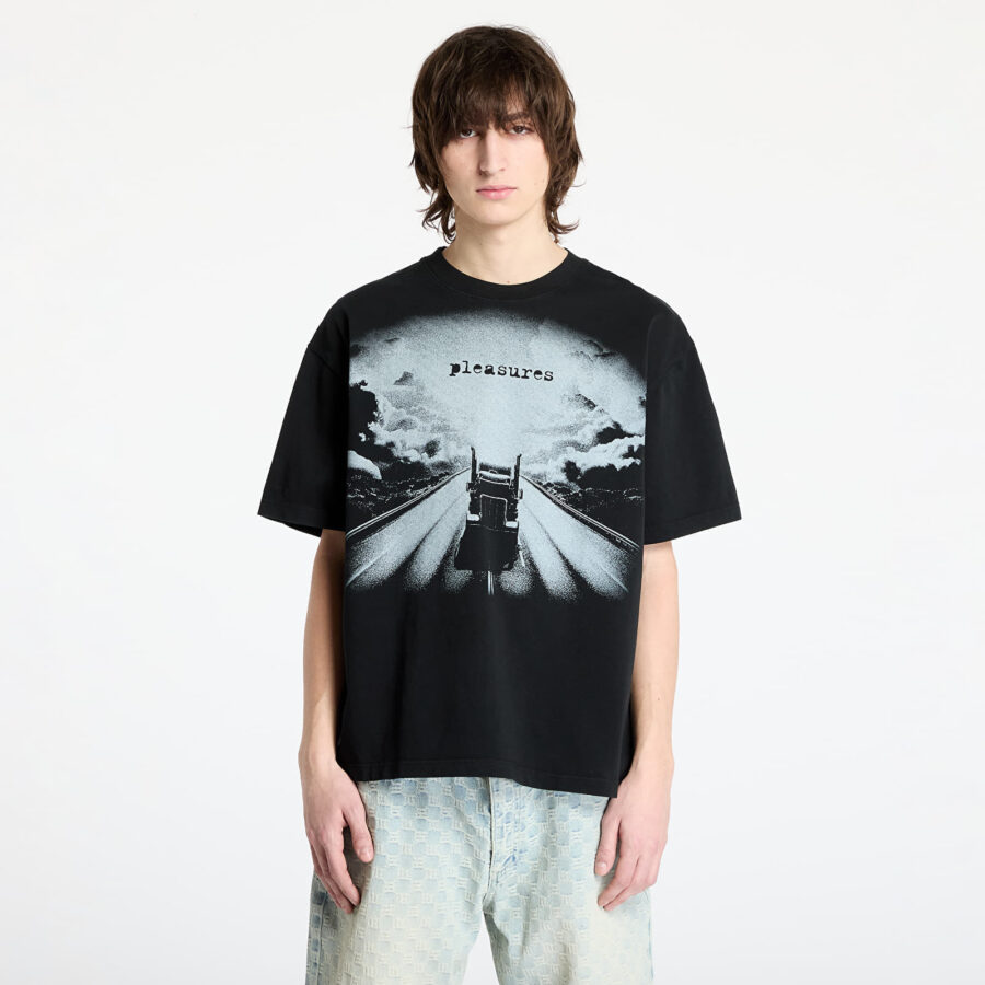 Póló PLEASURES Truck Heavyweight T-Shirt Black S-alacsony-ár