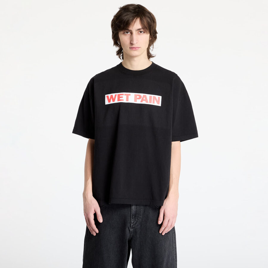 Póló PLEASURES Wet Pain T-Shirt Black S-alacsony-ár