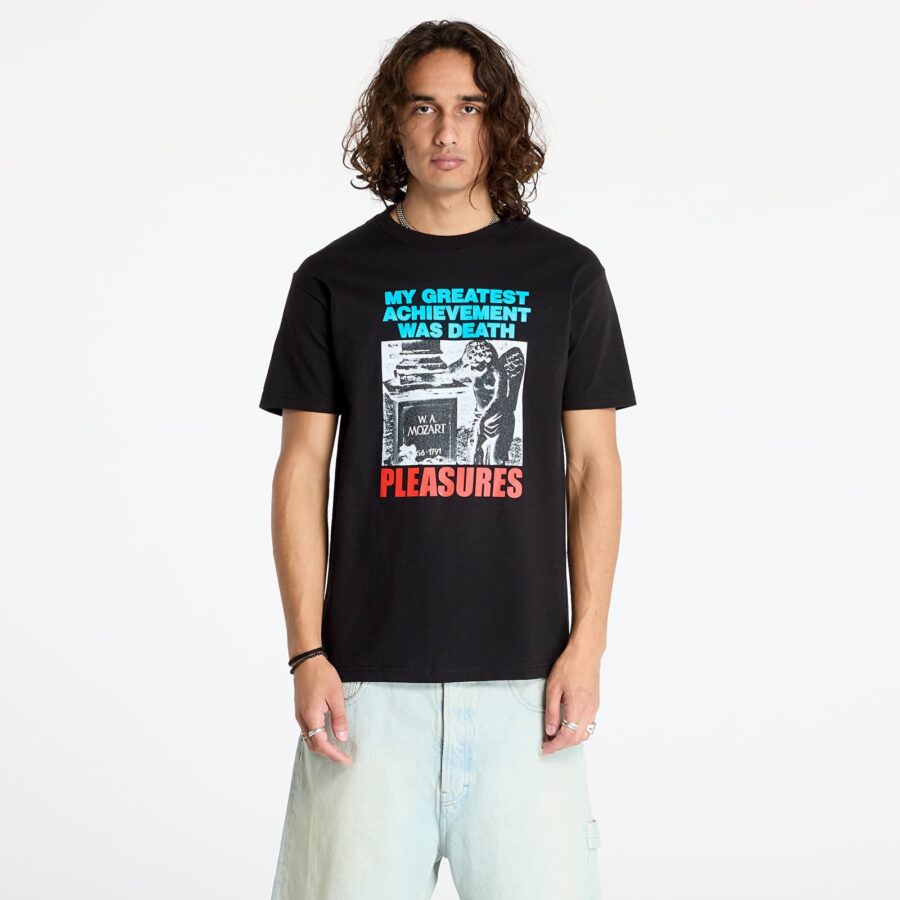 Póló PLEASURES Wolfie T-Shirt Black S-alacsony-ár