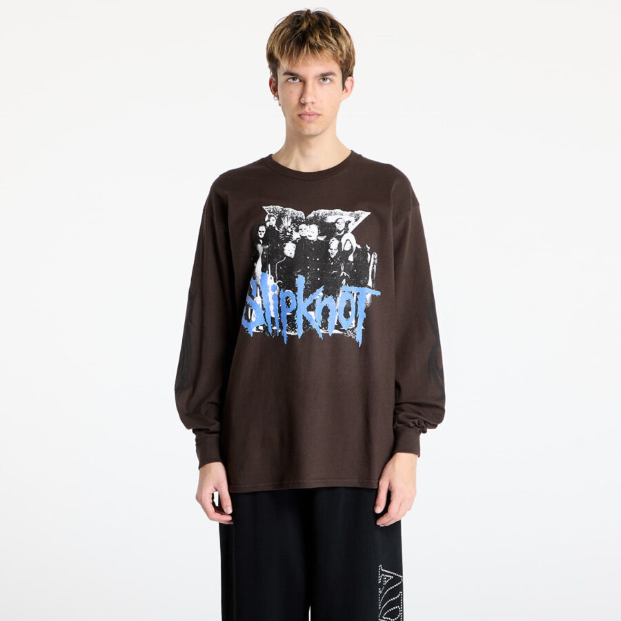 Póló PLEASURES x Slipknot Compass Long Sleeve T-Shirt Brown M-alacsony-ár