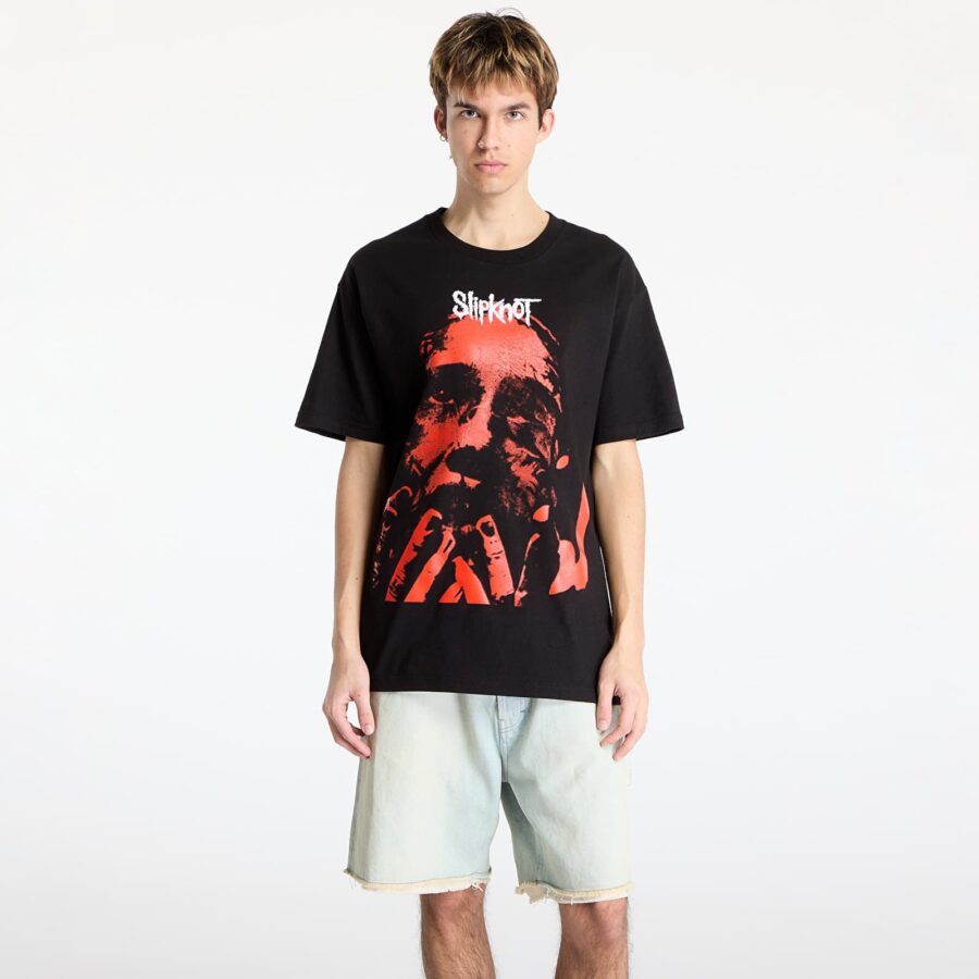 Póló PLEASURES x Slipknot Face T-Shirt Black S-alacsony-ár