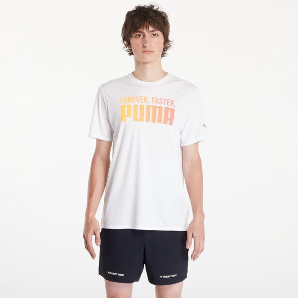 Póló PUMA Run Favorties Forever Faster Tee M White L-alacsony-ár