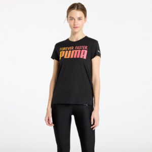 Póló PUMA Run Favroites Forever Faster Graphic Tee Black S-alacsony-ár