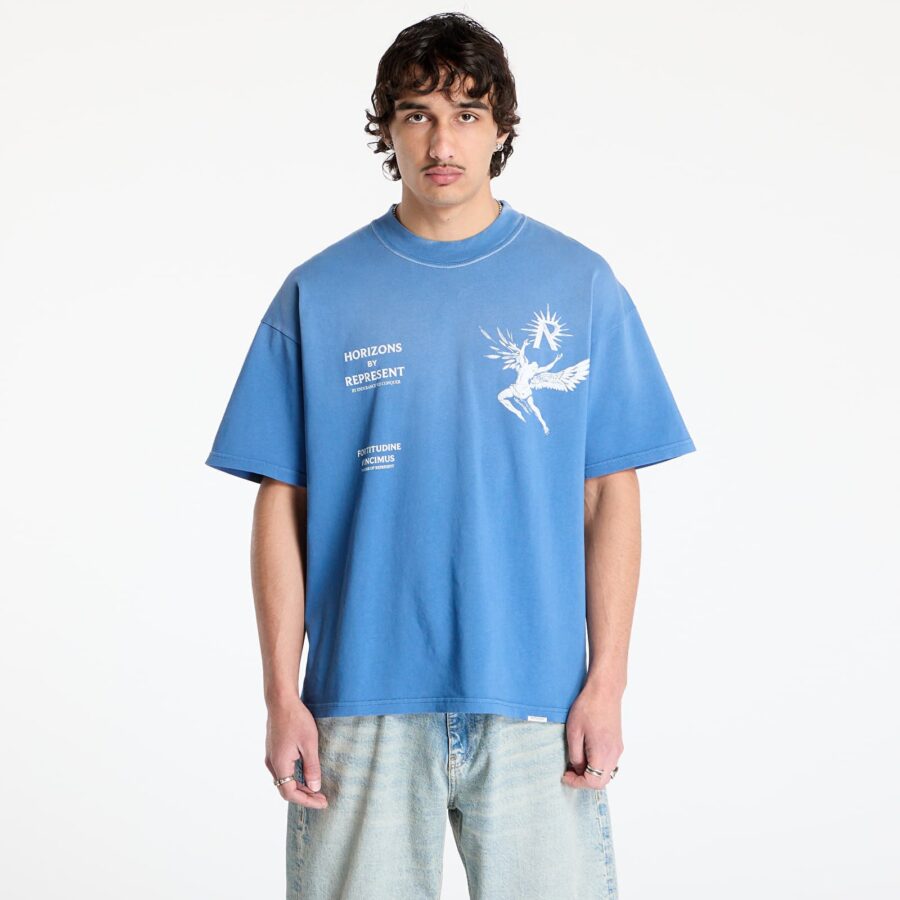 Póló REPRESENT Icarus T-Shirt Sky Blue L-alacsony-ár