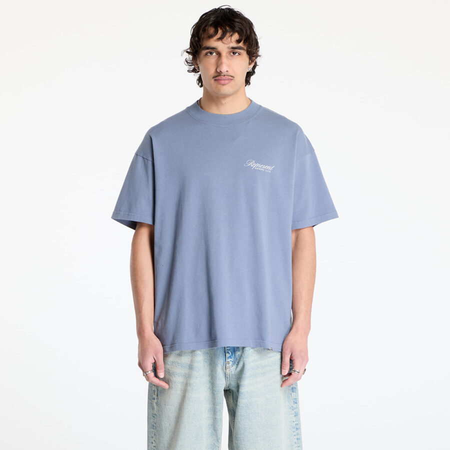Póló REPRESENT Represent Owners Club Script T-Shirt Dusty Blue S-alacsony-ár