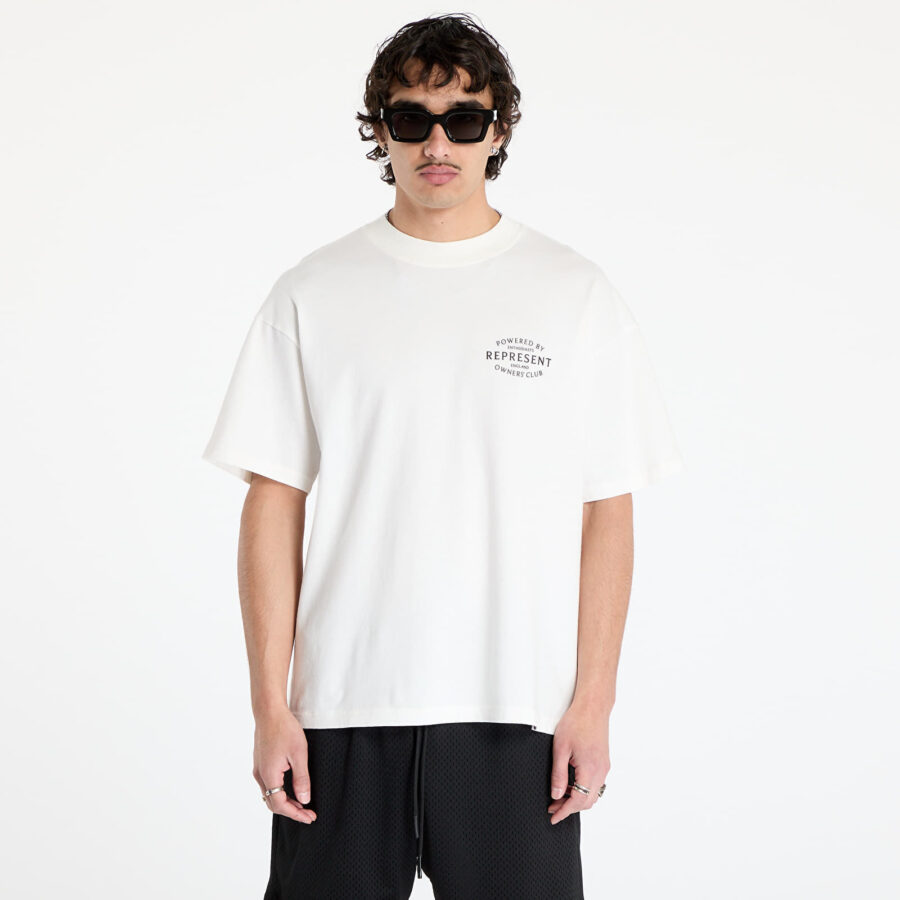 Póló REPRESENT Represent Owners Club Stamp T-Shirt Flat White L-alacsony-ár