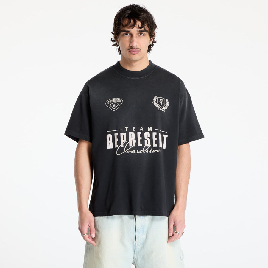 Póló REPRESENT World Championship T-Shirt Stained Black M-alacsony-ár