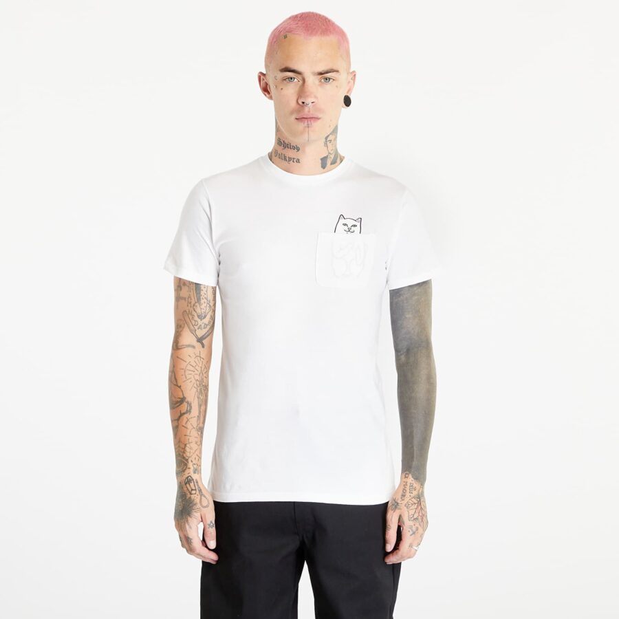 Póló RIPNDIP Lord Nermal Pocket Tee White S-alacsony-ár