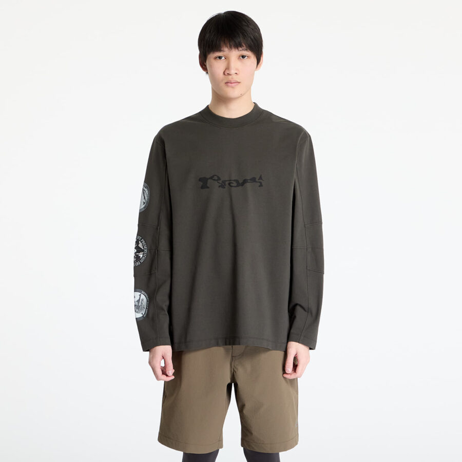 Póló ROA Division Long Sleeve Black Olive S-alacsony-ár