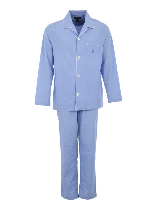 Polo Ralph Lauren Hosszú pizsama  világoskék / fehér
