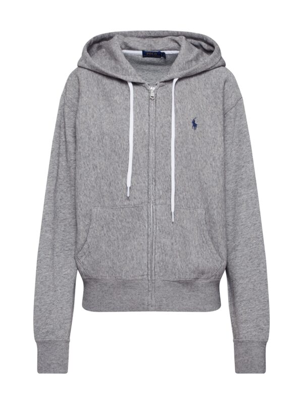 Polo Ralph Lauren Tréning dzseki 'LS ZIP HD-LONG SLEEVE-KNIT'  szürke