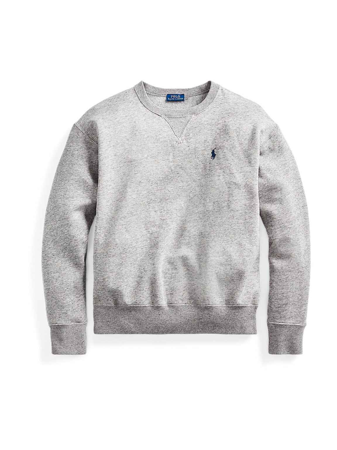 Polo Ralph Lauren Tréning póló 'LS PO-LONG SLEEVE-KNIT'  szürke