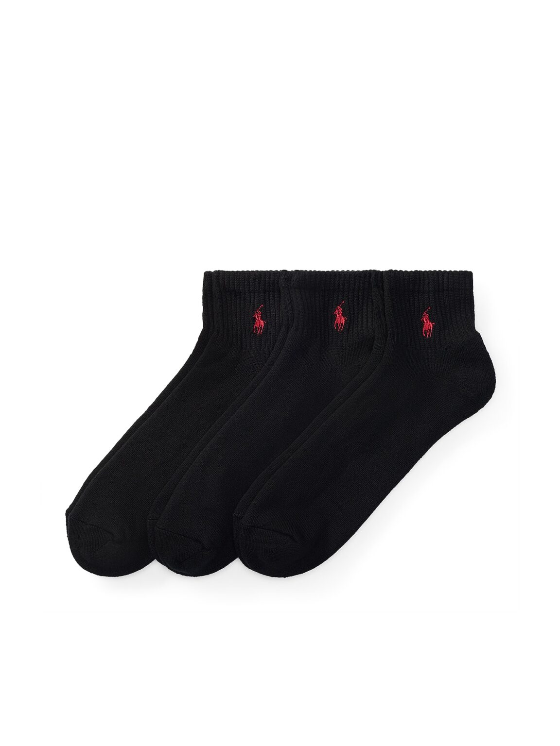 Polo Ralph Lauren Zokni 'QUARTER'  piros / fekete
