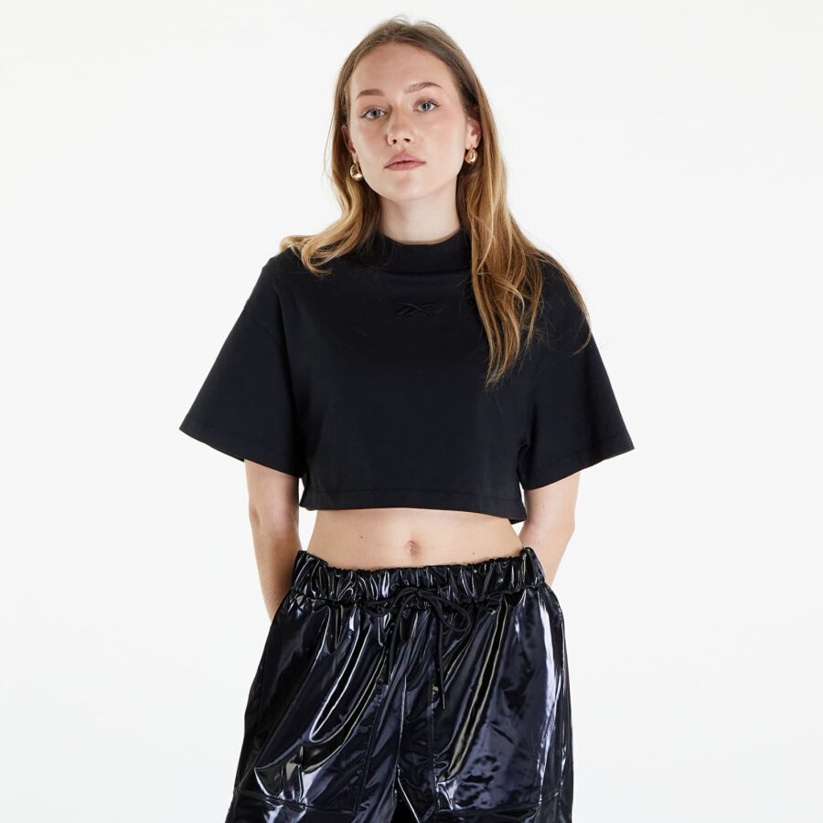 Póló Reebok Washed Cropped Tee Washed Black L-alacsony-ár