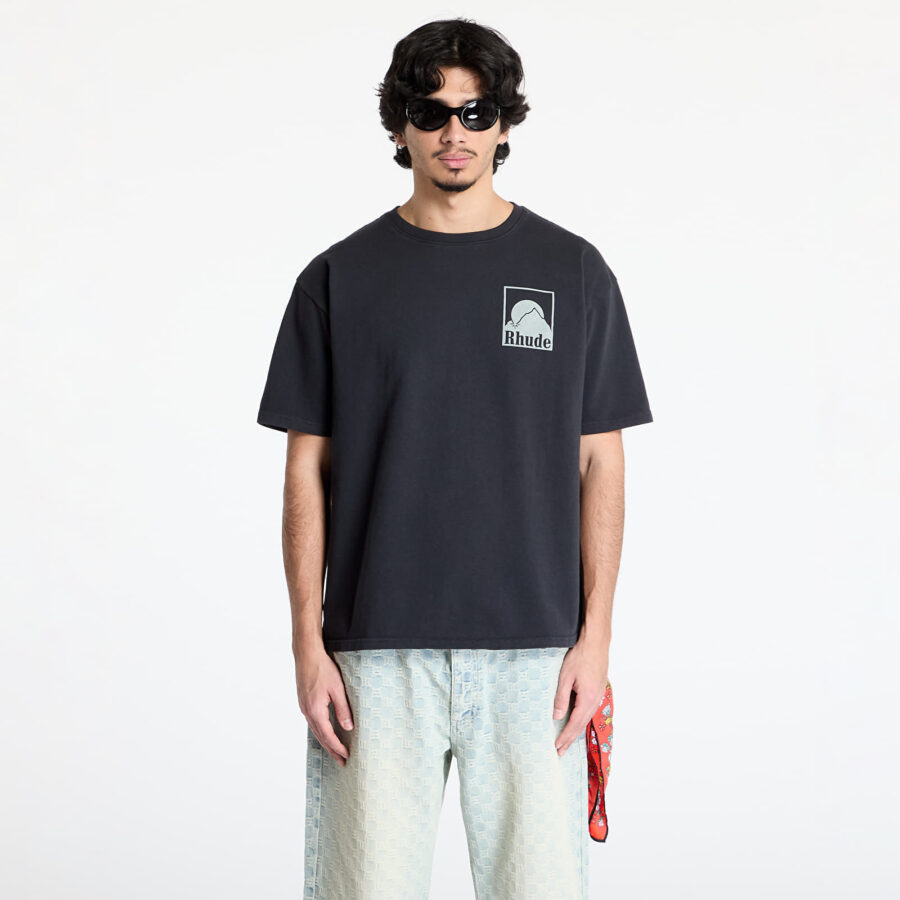 Póló Rhude Moonlight Badge Tee Vintage Black S-alacsony-ár