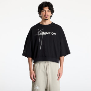 Póló Rick Owens DRKSHDW x Champion Tommy Cropped Tee Black S-alacsony-ár