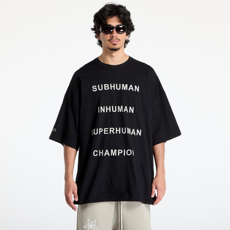 Póló Rick Owens DRKSHDW x Champion Tommy Tee Black S-alacsony-ár