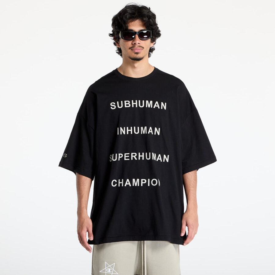 Póló Rick Owens DRKSHDW x Champion Tommy Tee Black S-alacsony-ár