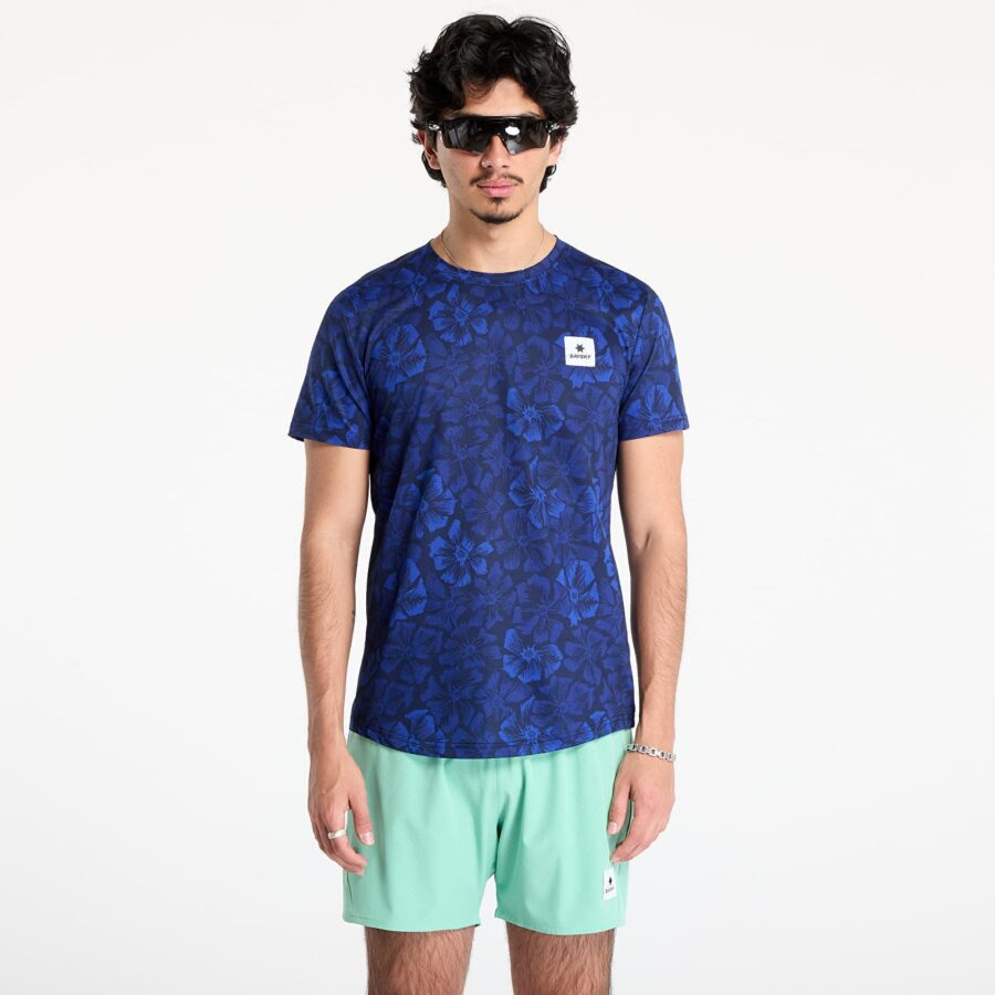 Póló SAYSKY Flower Combat T-Shirt Blue AOP S-alacsony-ár