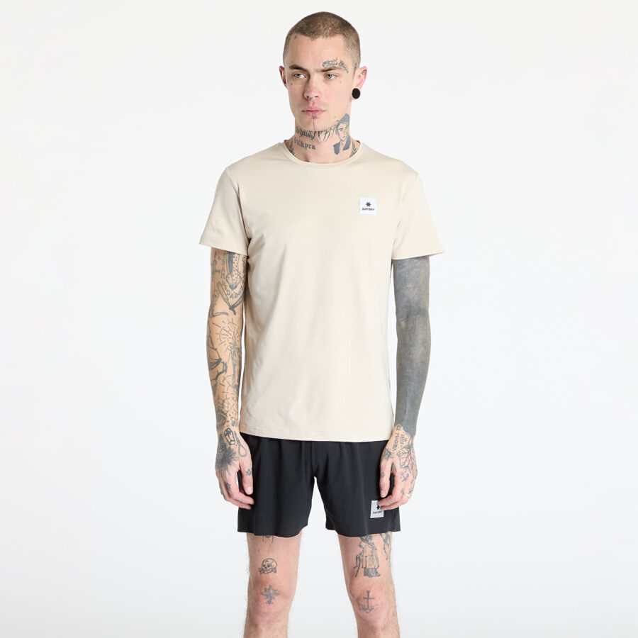 Póló SAYSKY Statement Pace T-Shirt Beige Melange M-alacsony-ár